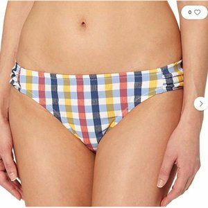 Jessica Simpson Sauce Multicolor Plaid Hipster Bikini Bottom L
